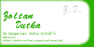 zoltan dutka business card
